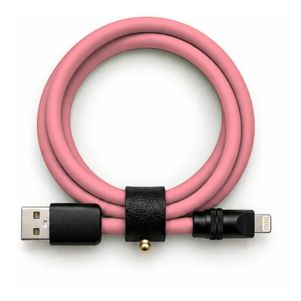 Bubblegum Pink USB-A to Lightning cable — generated colour illustration