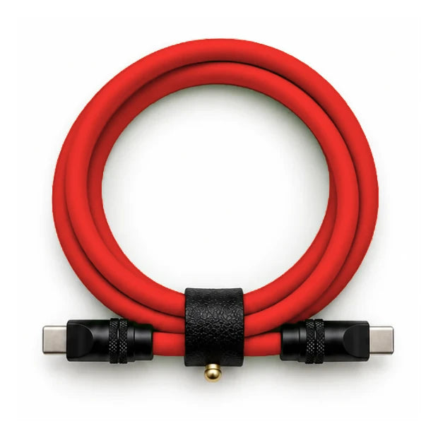Cherry Red USB-C to USB-C cable — generated colour illustration