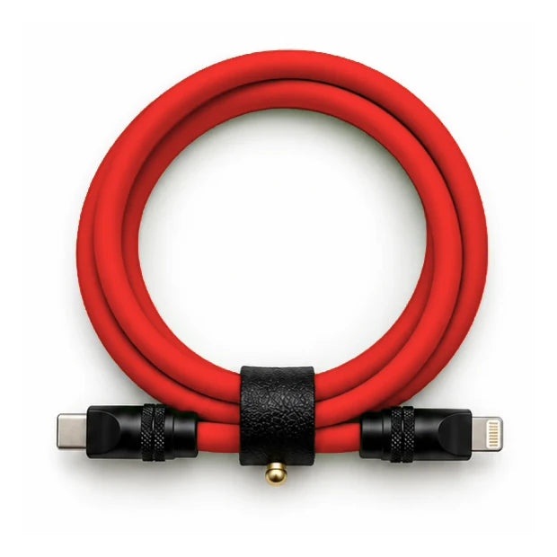 Cherry Red USB-C to Lightning cable — generated colour illustration