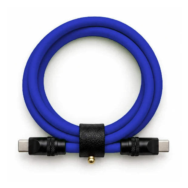 Electric Blue USB-C to USB-C cable — generated colour illustration
