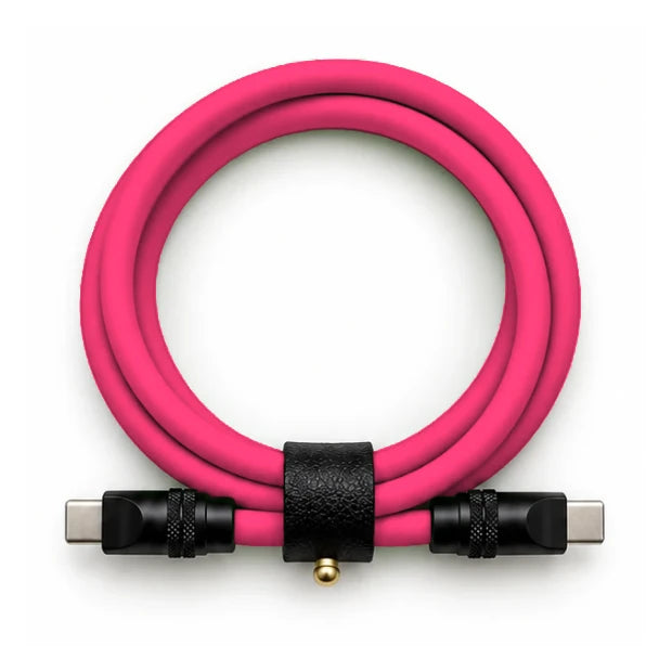 Hot Pink USB-C to USB-C cable — generated colour illustration