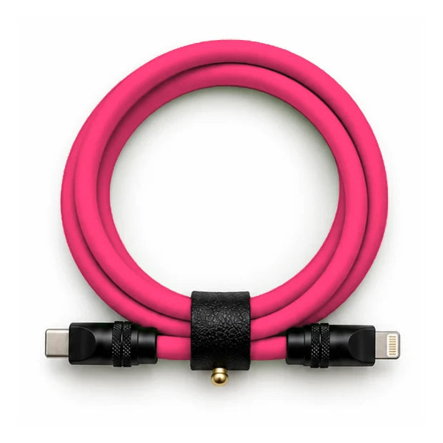 Hot Pink USB-C to Lightning cable — generated colour illustration