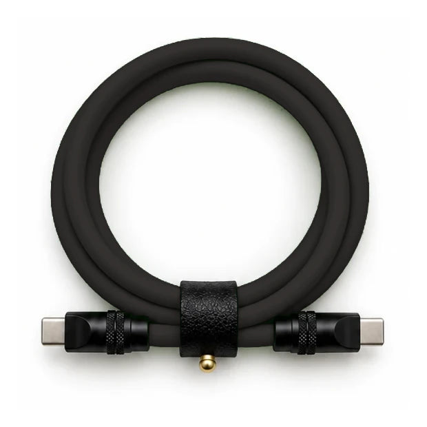 Jet Black USB-C to USB-C cable — generated colour illustration