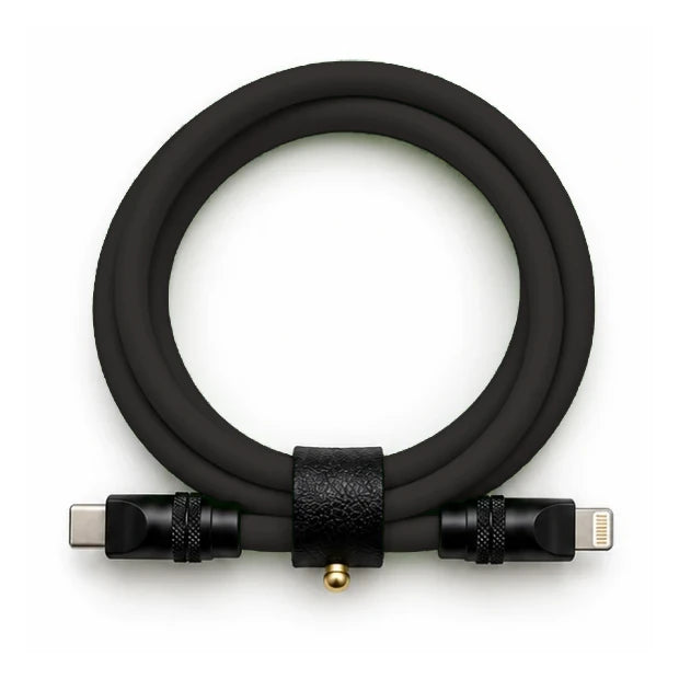Jet Black USB-C to Lightning cable — generated colour illustration