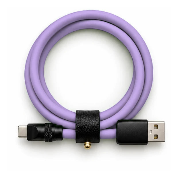 Lilac USB-C to USB-A cable — generated colour illustration
