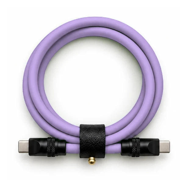 Lilac USB-C to USB-C cable — generated colour illustration