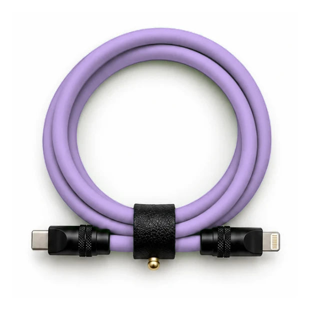 Lilac USB-C to Lightning cable — generated colour illustration