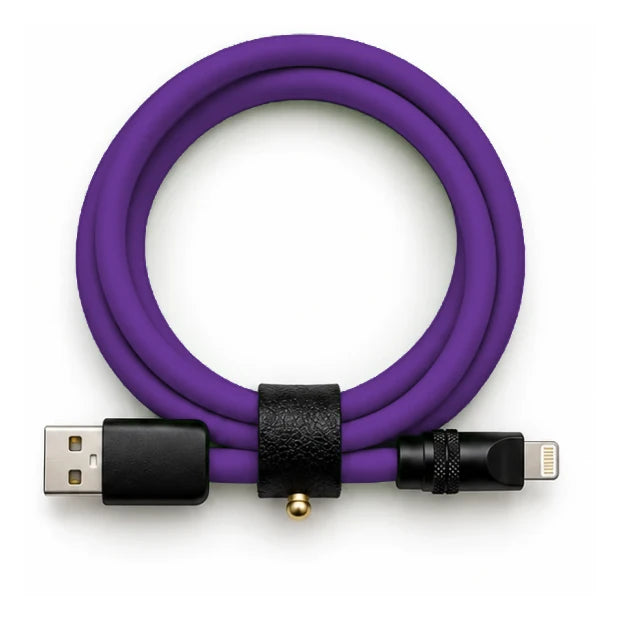 Royal Purple USB-A to Lightning cable — generated colour illustration