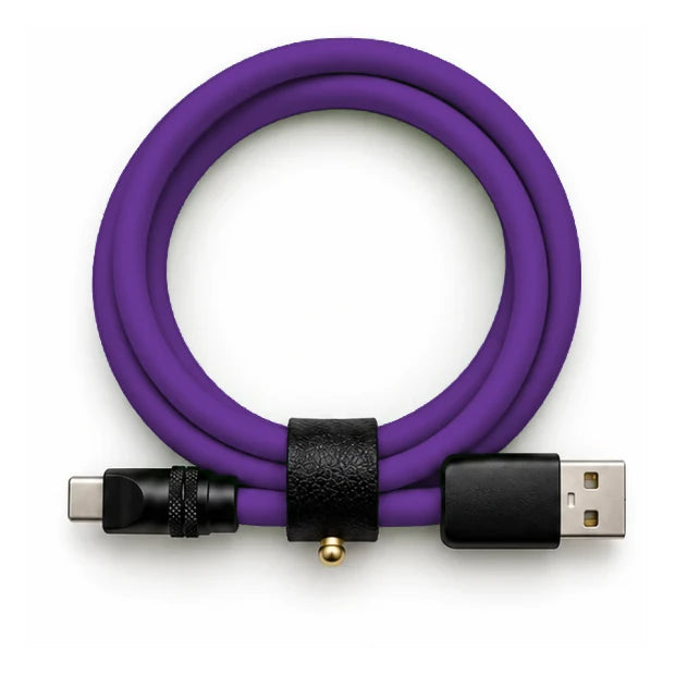 Royal Purple USB-C to USB-A cable — generated colour illustration