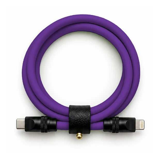 Royal Purple USB-C to Lightning cable — generated colour illustration