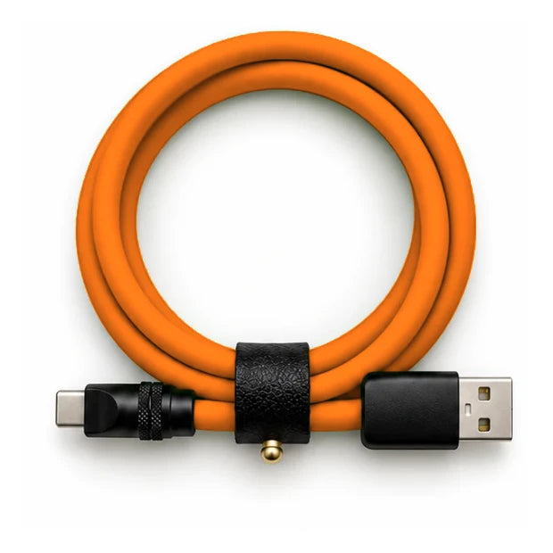 Sunburst Orange USB-C to USB-A cable — generated colour illustration