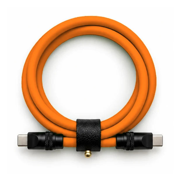 Sunburst Orange USB-C to USB-C cable — generated colour illustration
