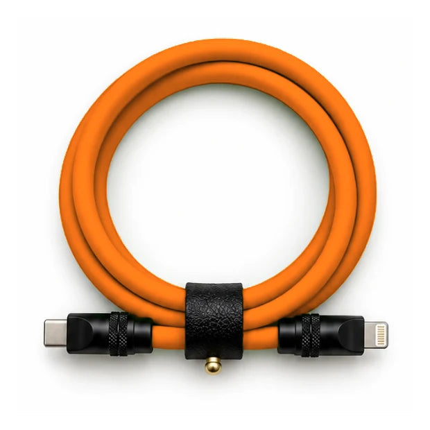 Sunburst Orange USB-C to Lightning cable — generated colour illustration