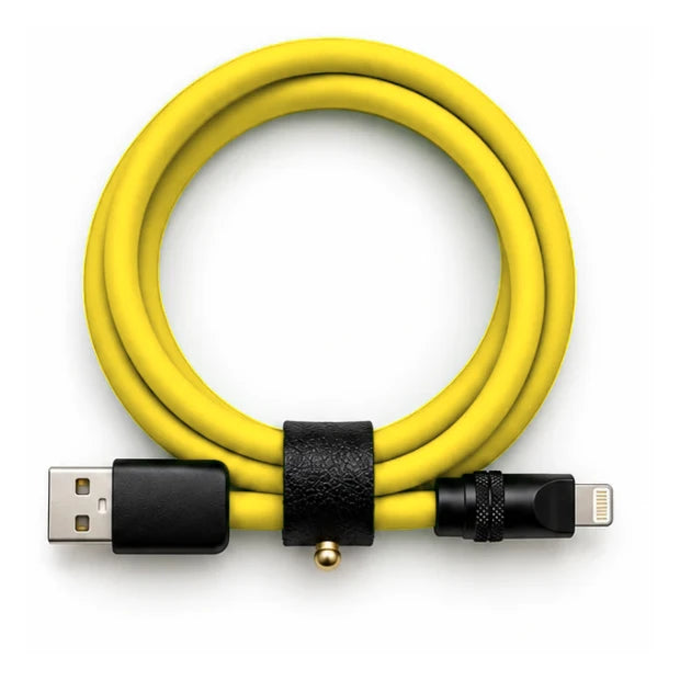 Sunshine Yellow USB-A to Lightning cable — generated colour illustration