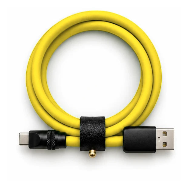 Sunshine Yellow USB-C to USB-A cable — generated colour illustration