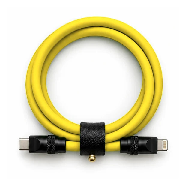 Sunshine Yellow USB-C to Lightning cable — generated colour illustration